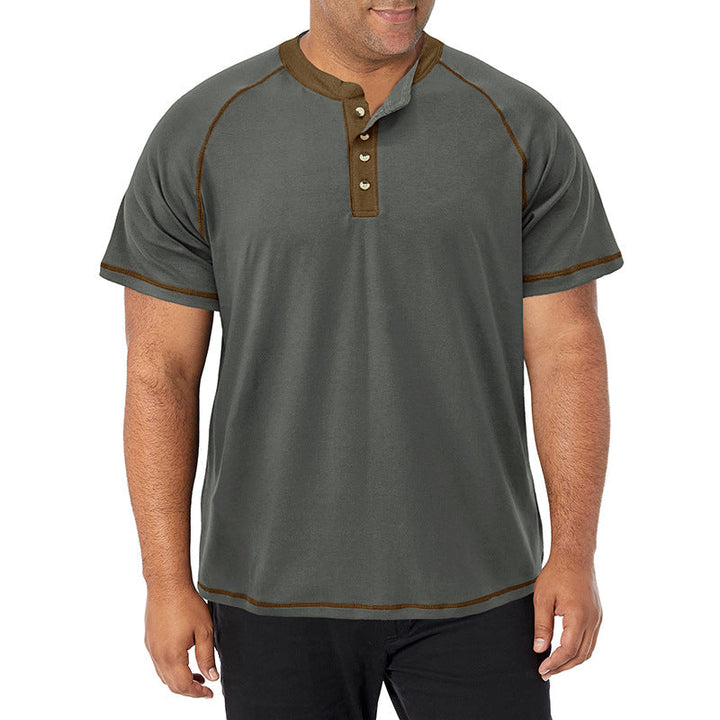 Camisa de manga curta em algodão macio em tamanho grande