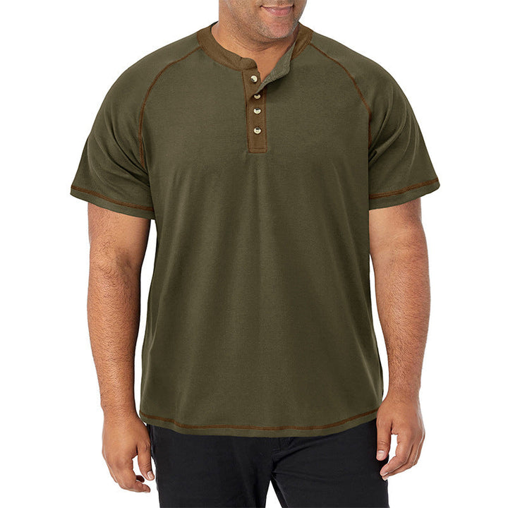 Camisa de manga curta em algodão macio em tamanho grande