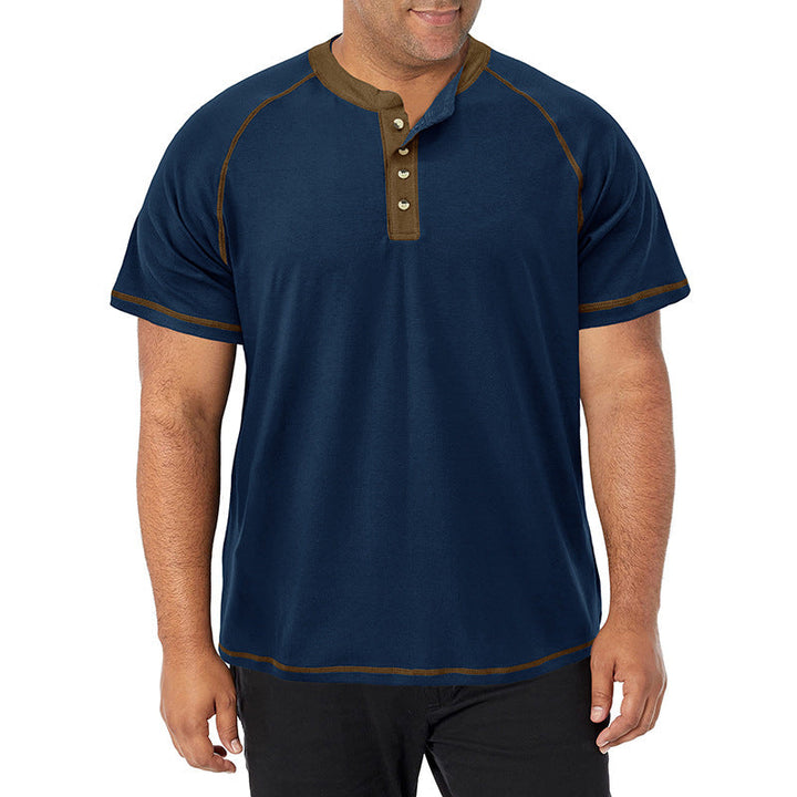 Camisa de manga curta em algodão macio em tamanho grande