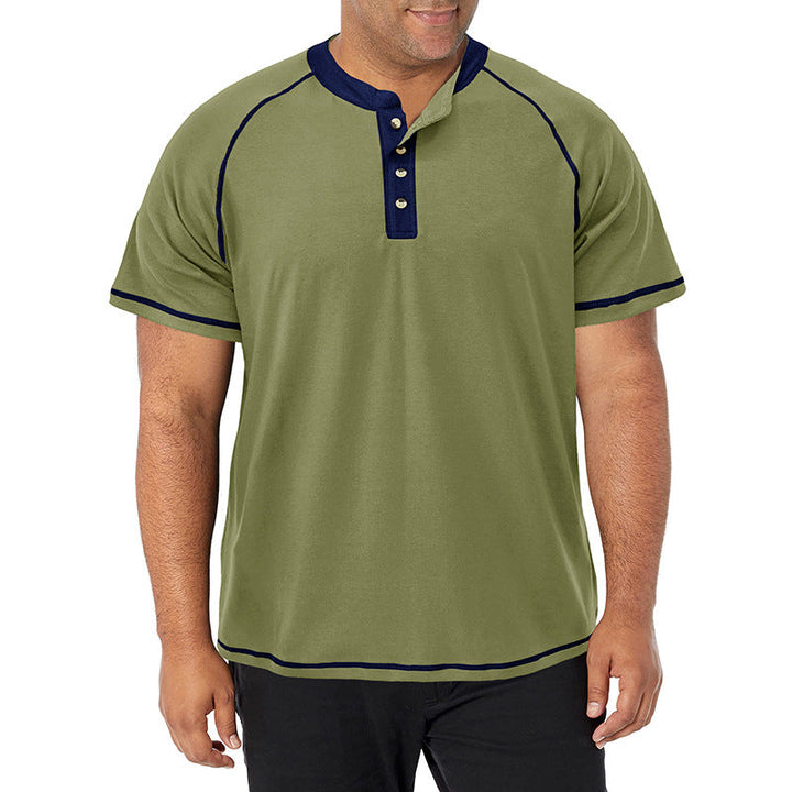 Camisa de manga curta em algodão macio em tamanho grande