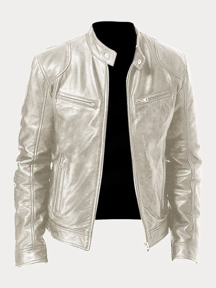 Victor - Jaqueta de Couro Casual: Estilo Atemporal e Conforto