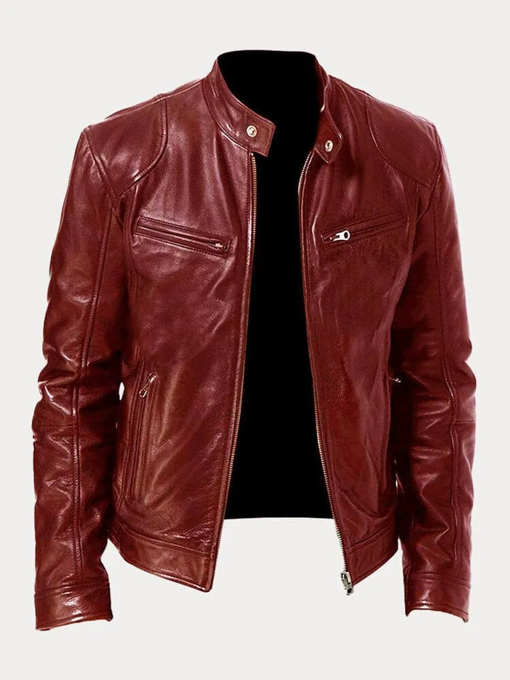 Victor - Jaqueta de Couro Casual: Estilo Atemporal e Conforto