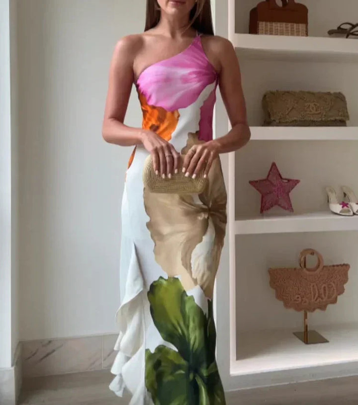 Vestido de cocktail de verão para mulher