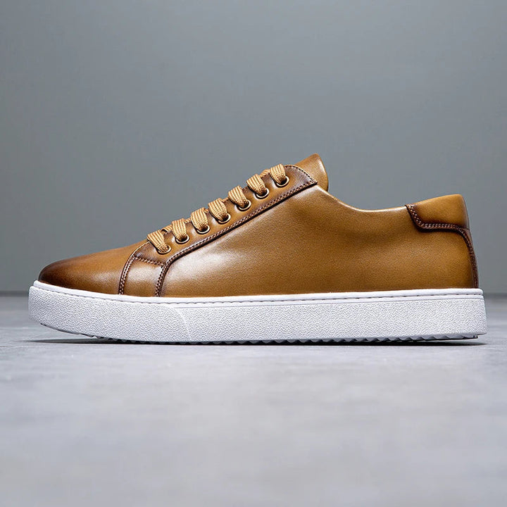 Troy - Tênis de couro masculino
