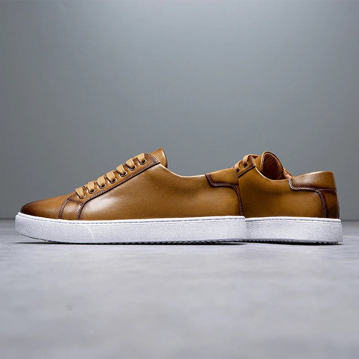 Troy - Tênis de couro masculino