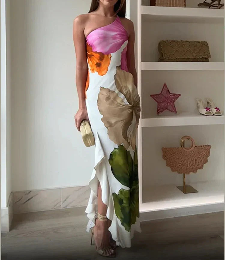 Vestido de cocktail de verão para mulher