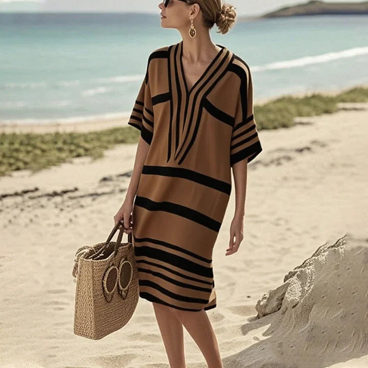 Shea - Vestido Elegante às Riscas