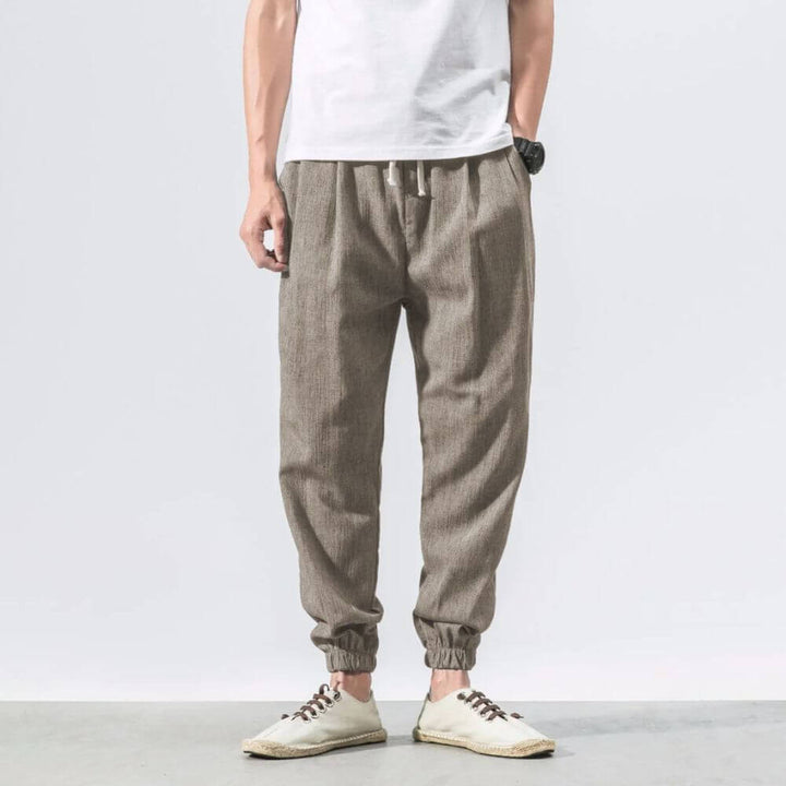 Yoko - Calças japonesas confortáveis Khaki