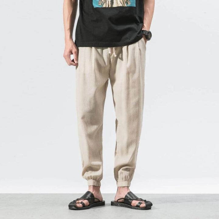 Yoko - Calças japonesas confortáveis Khaki