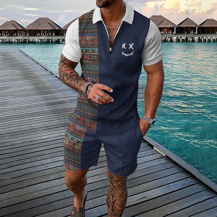 Camisola pólo e calções Viajante do tempo Co-Ord