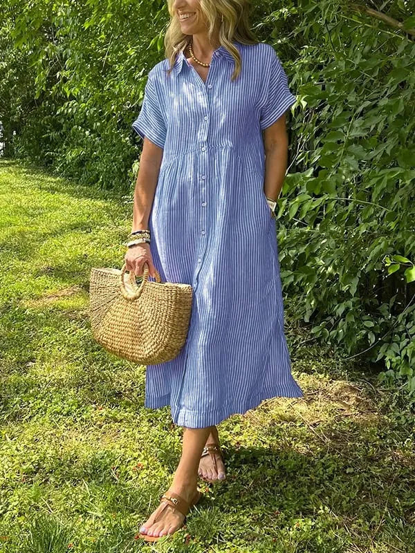 Miranda - Vestido Listrado Estiloso