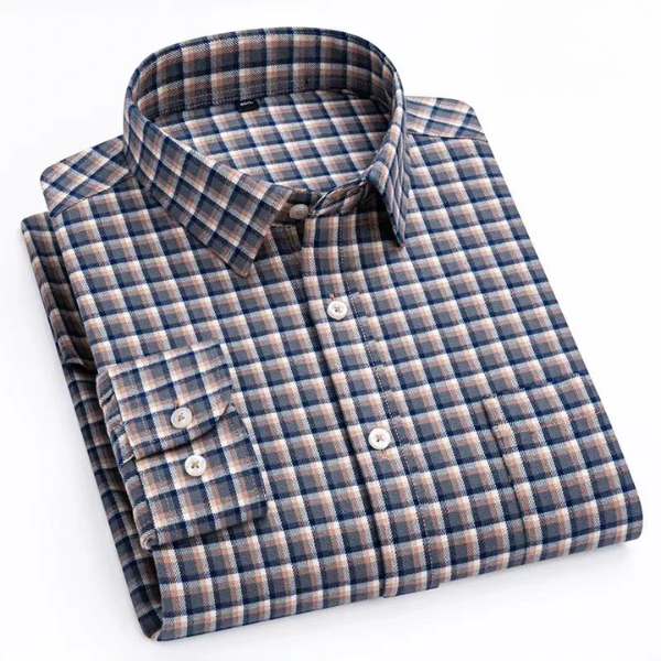 Felix - Camisa listrada de algodão manga comprida