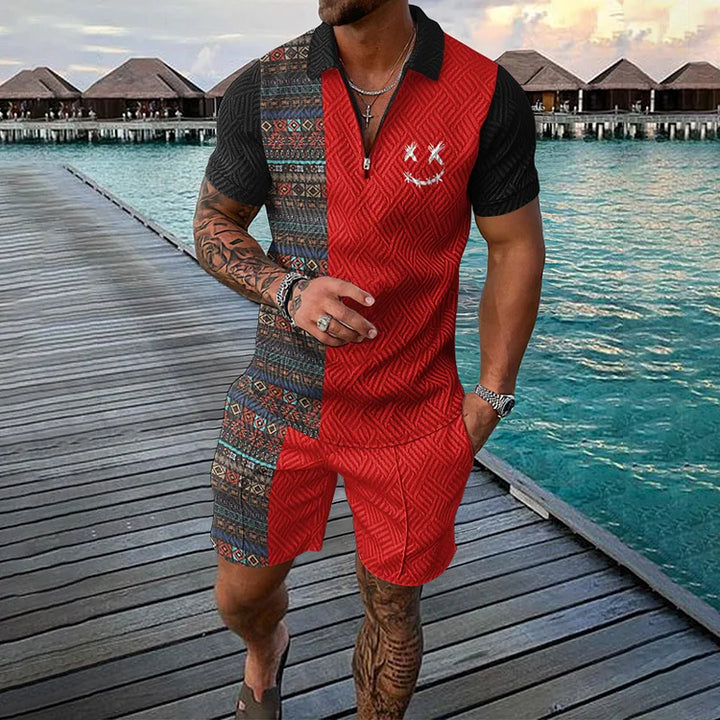 Camisola pólo e calções Viajante do tempo Co-Ord
