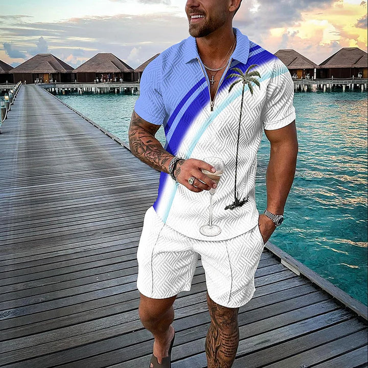 Camisa pólo e calções Tropicana Co-Ord