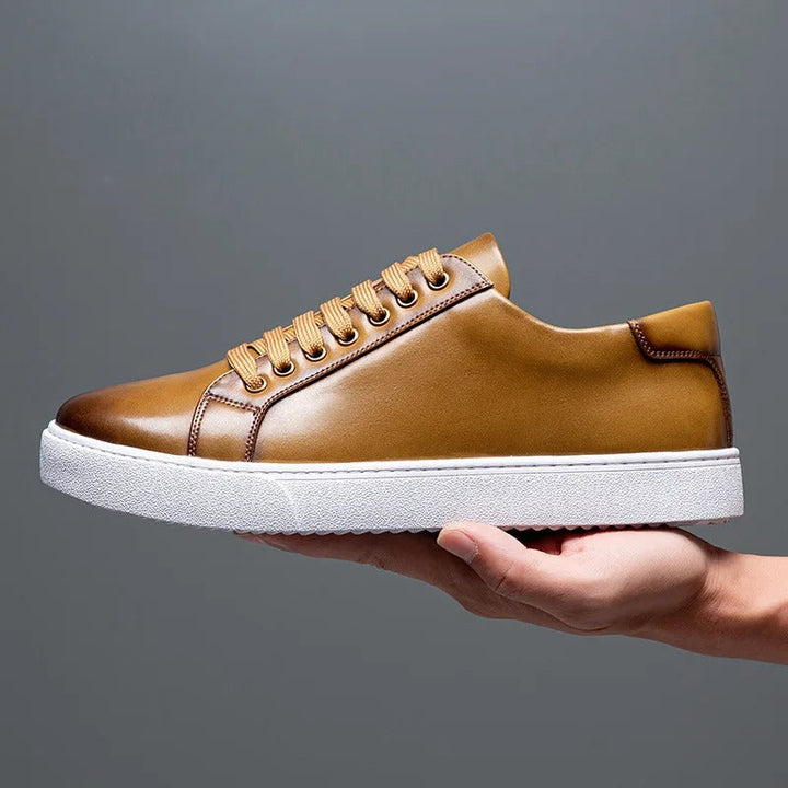 Troy - Tênis de couro masculino
