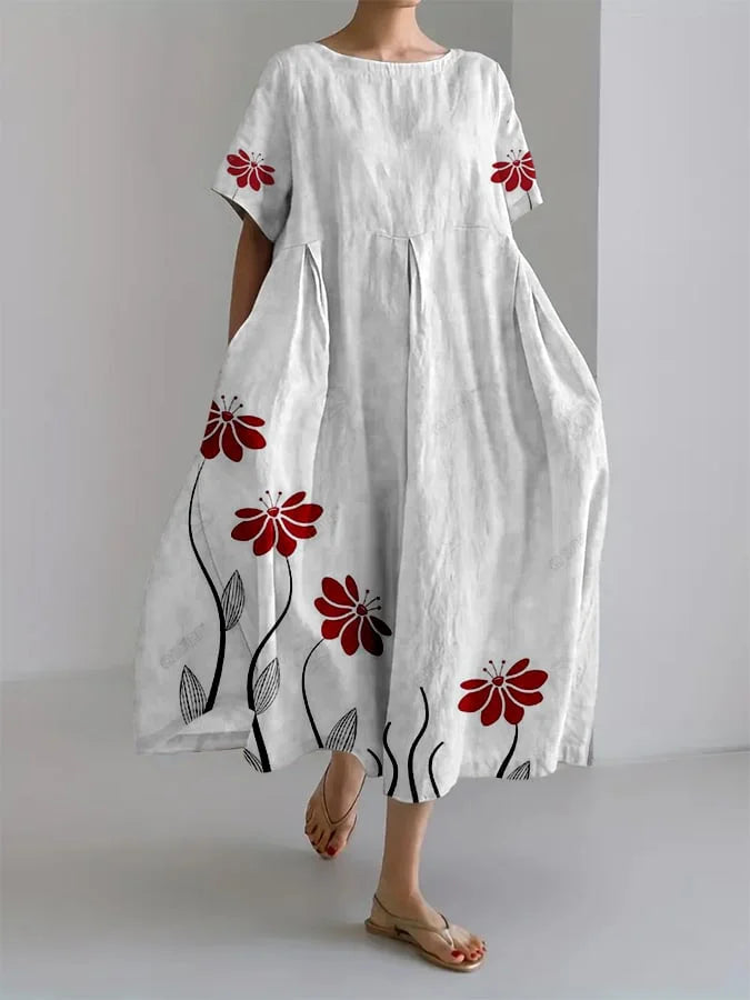 Sabrina | Vestido comprido floral com elegância natural e máximo conforto para todos os momentos informais