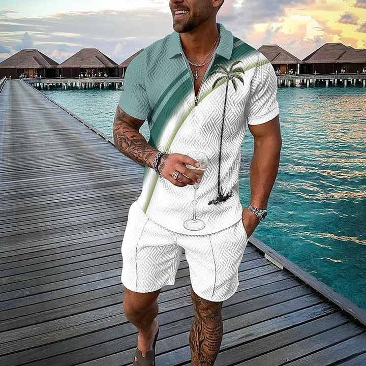 Camisa pólo e calções Tropicana Co-Ord