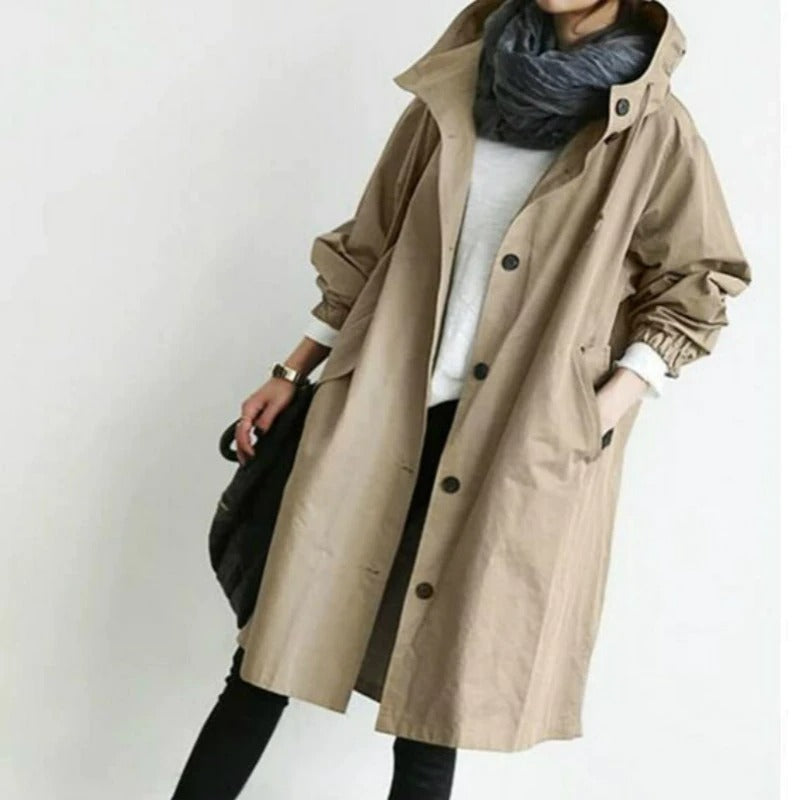 Janina - Elegante Gabardina Impermeável