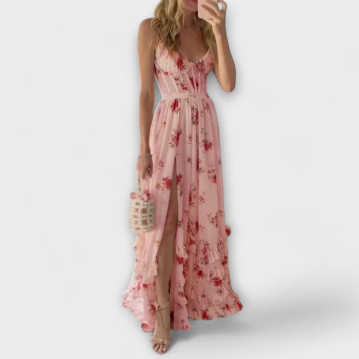 Joana - Vestido com padrão floral