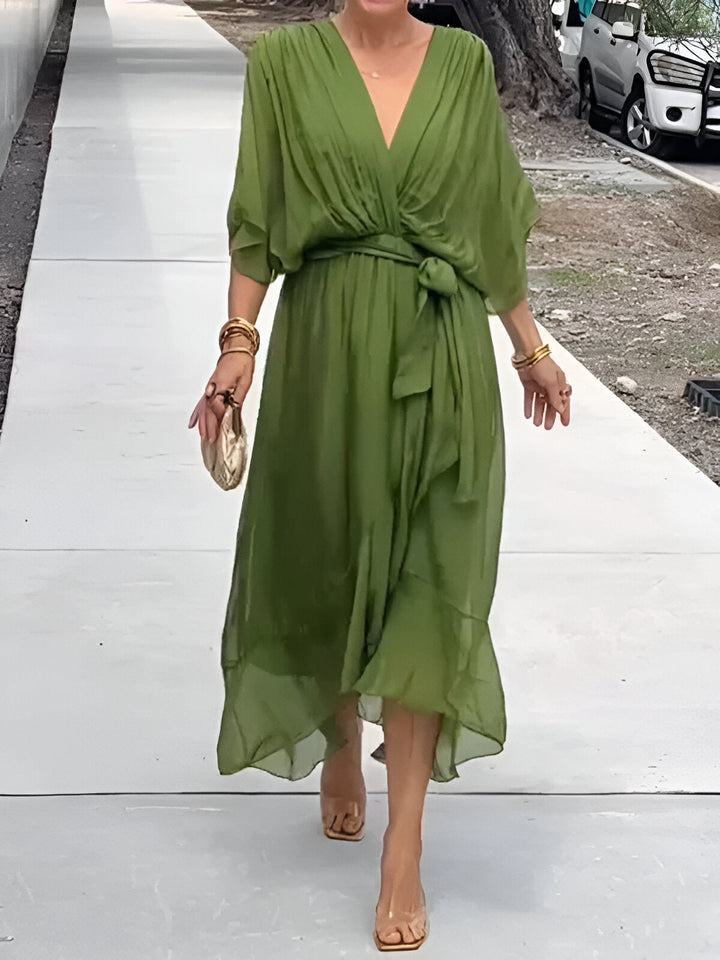 Aimee – Vestido Elegante com Decote em V