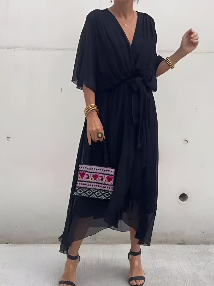 Aimee – Vestido Elegante com Decote em V