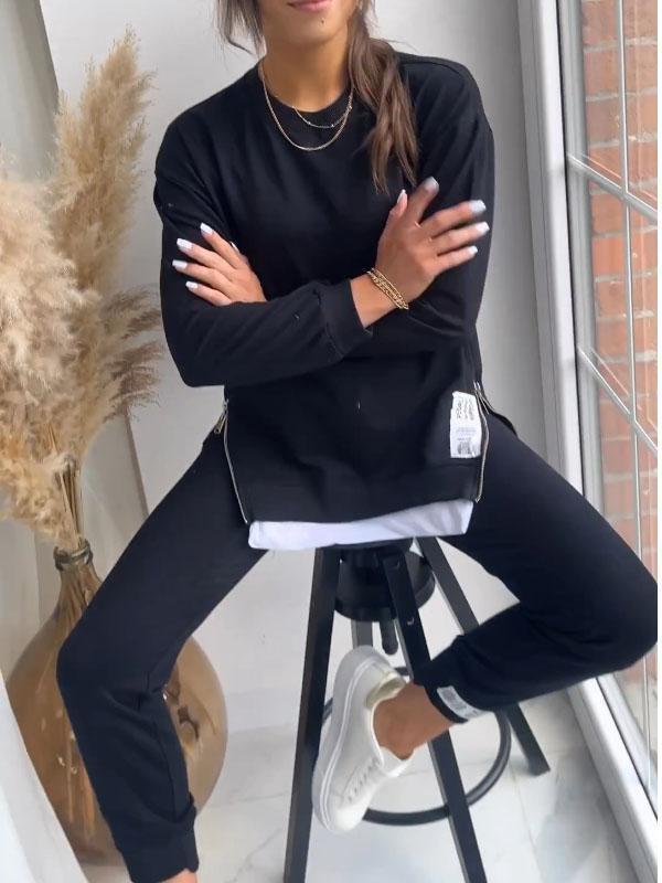 Faye - Conjunto de Conforto Elegante: Top e Calças