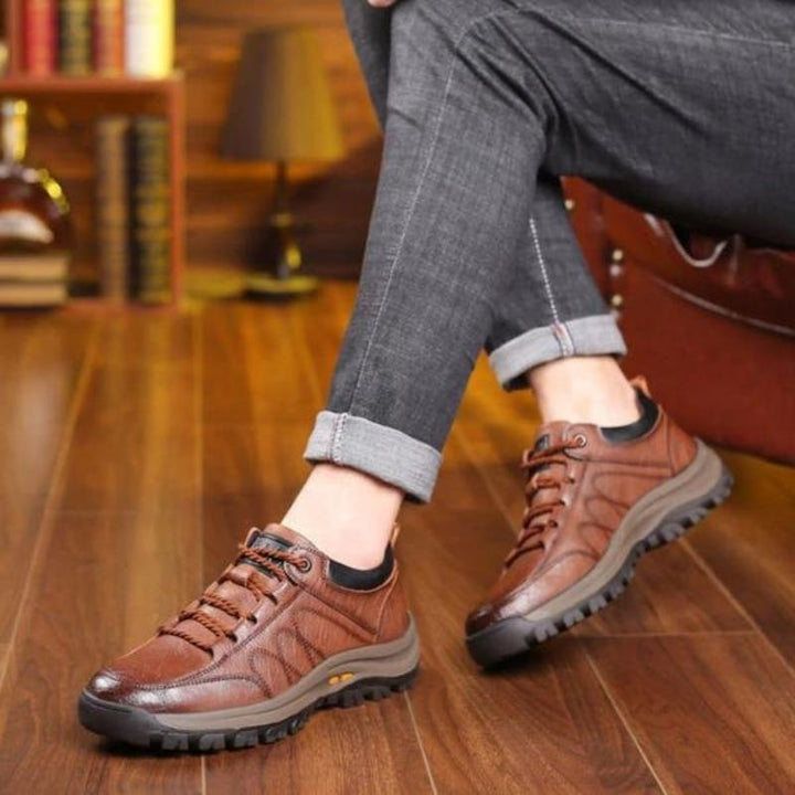 Matt - Sapatos masculinos casuais de couro costurados à mão