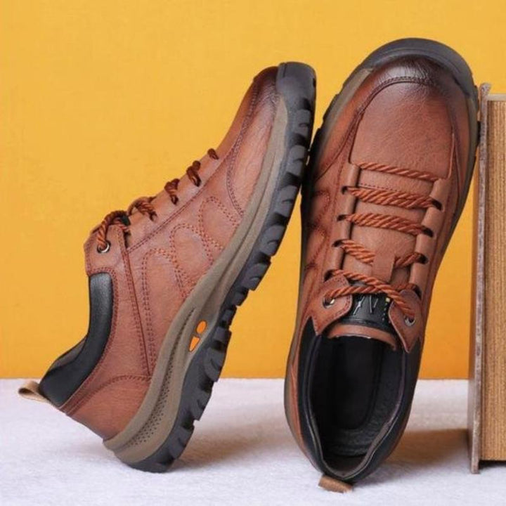 Matt - Sapatos masculinos casuais de couro costurados à mão