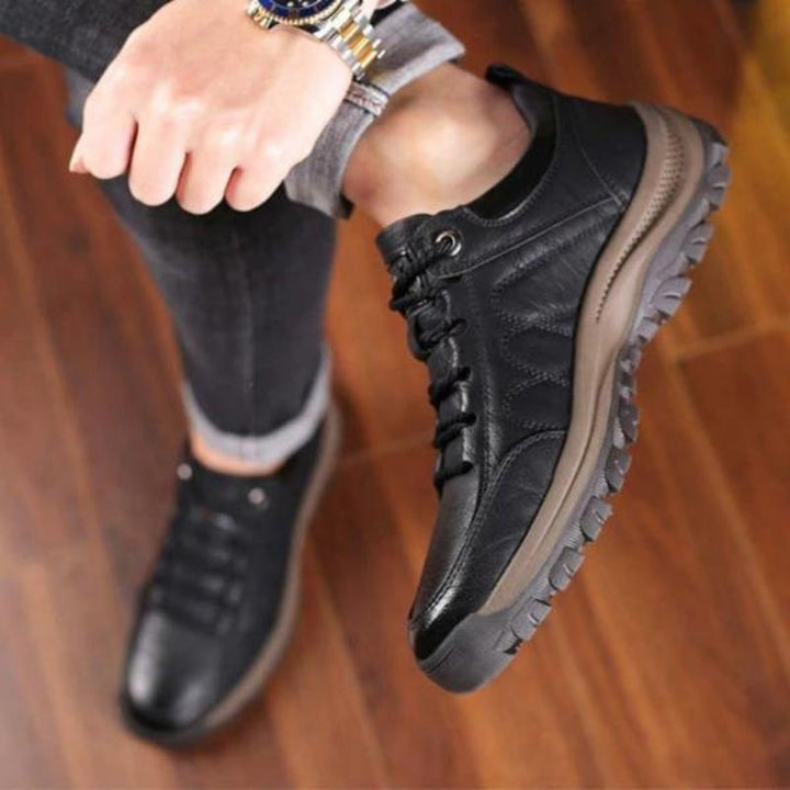 Matt - Sapatos masculinos casuais de couro costurados à mão