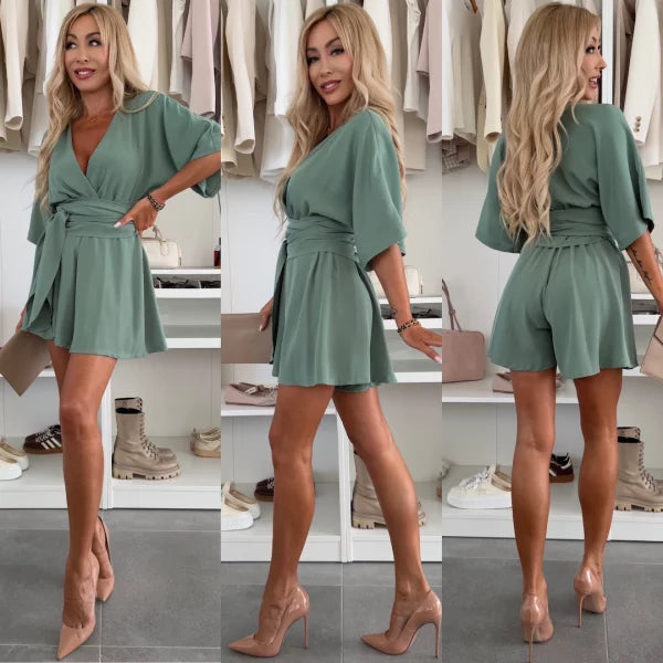 Samantha - Macacão Elegante com Decote em V