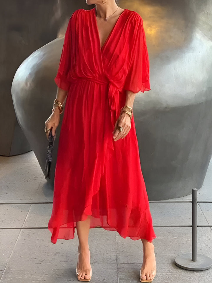 Aimee – Vestido Elegante com Decote em V