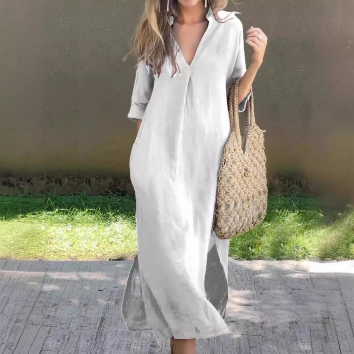 Allegra - Vestido Elegante com Decote em V
