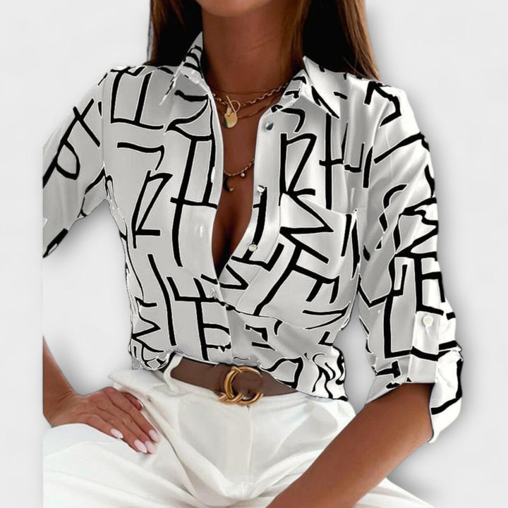 Maria - Blusa com gola clássica