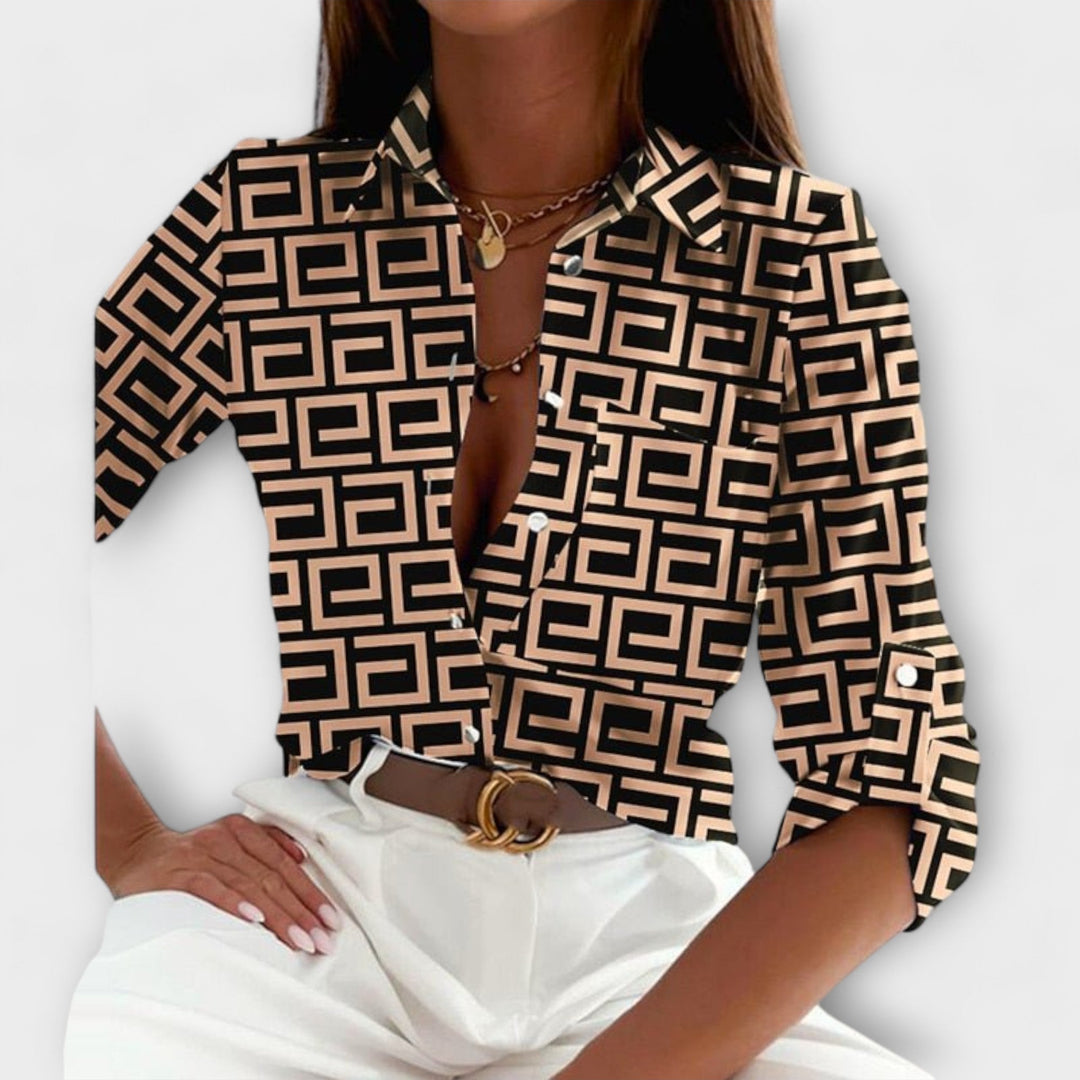 Maria - Blusa com gola clássica