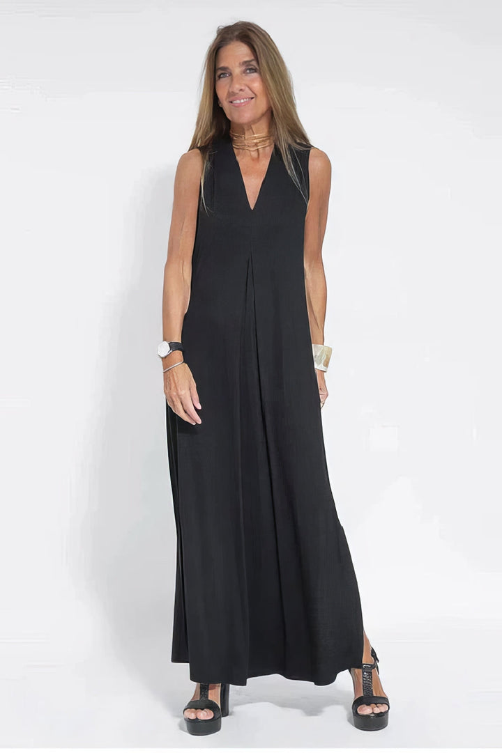 Vestido largo elegante + cárdigan a condizer DE BRINDE