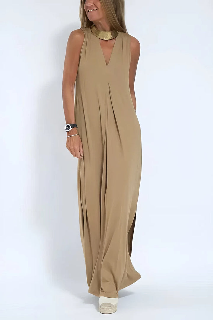 Vestido largo elegante + cárdigan a condizer DE BRINDE