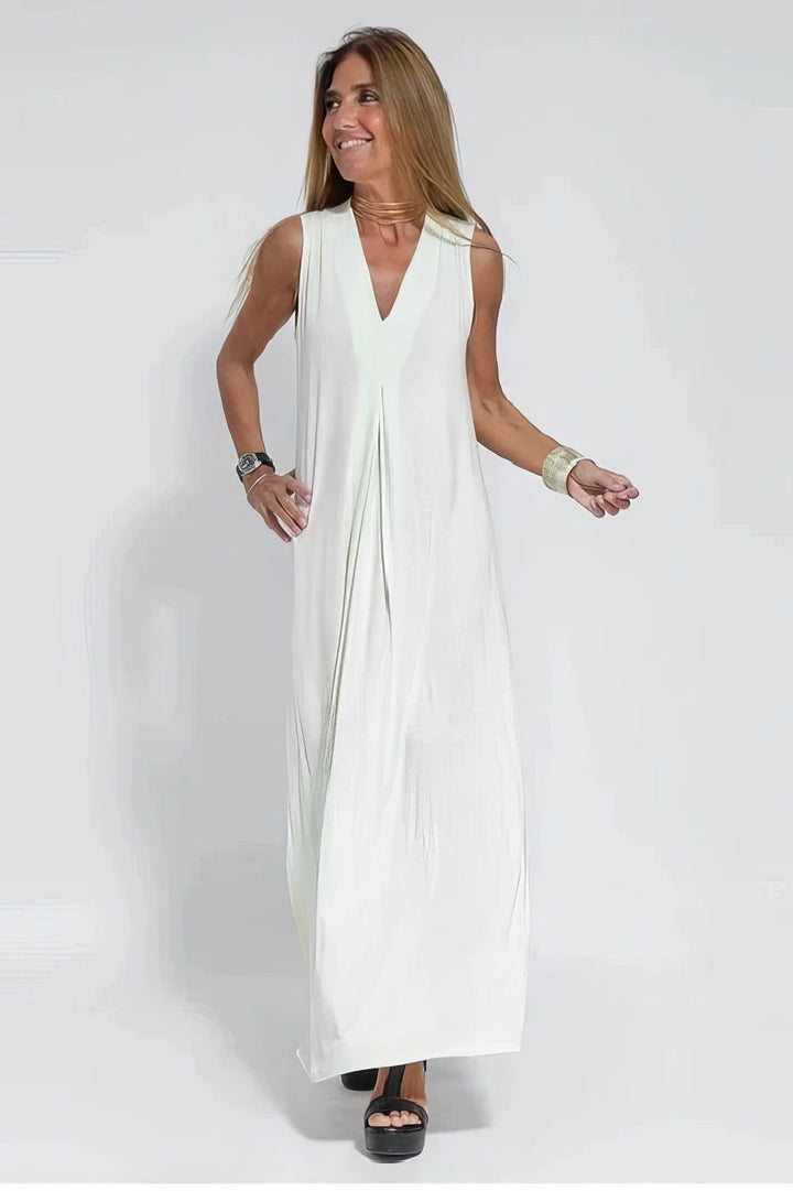 Vestido largo elegante + cárdigan a condizer DE BRINDE